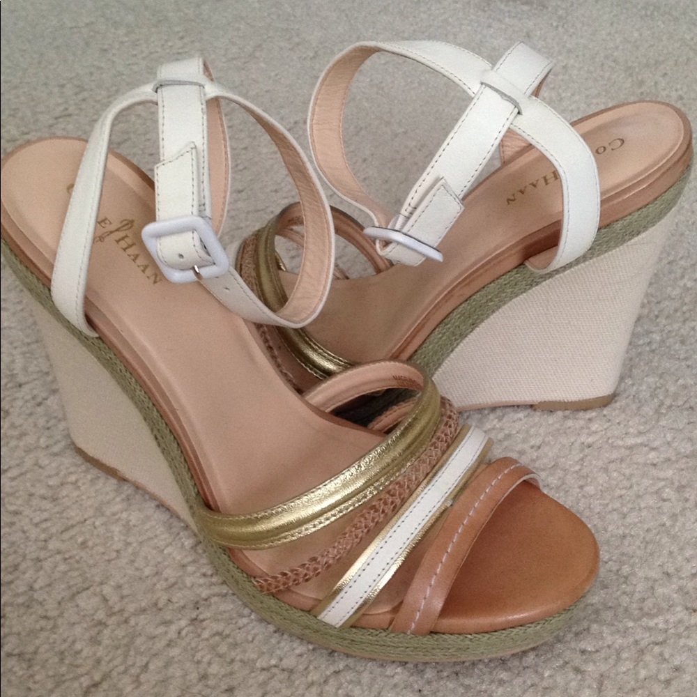 Cole Haan Nike Air Wedge Heel Canvas shoes 8